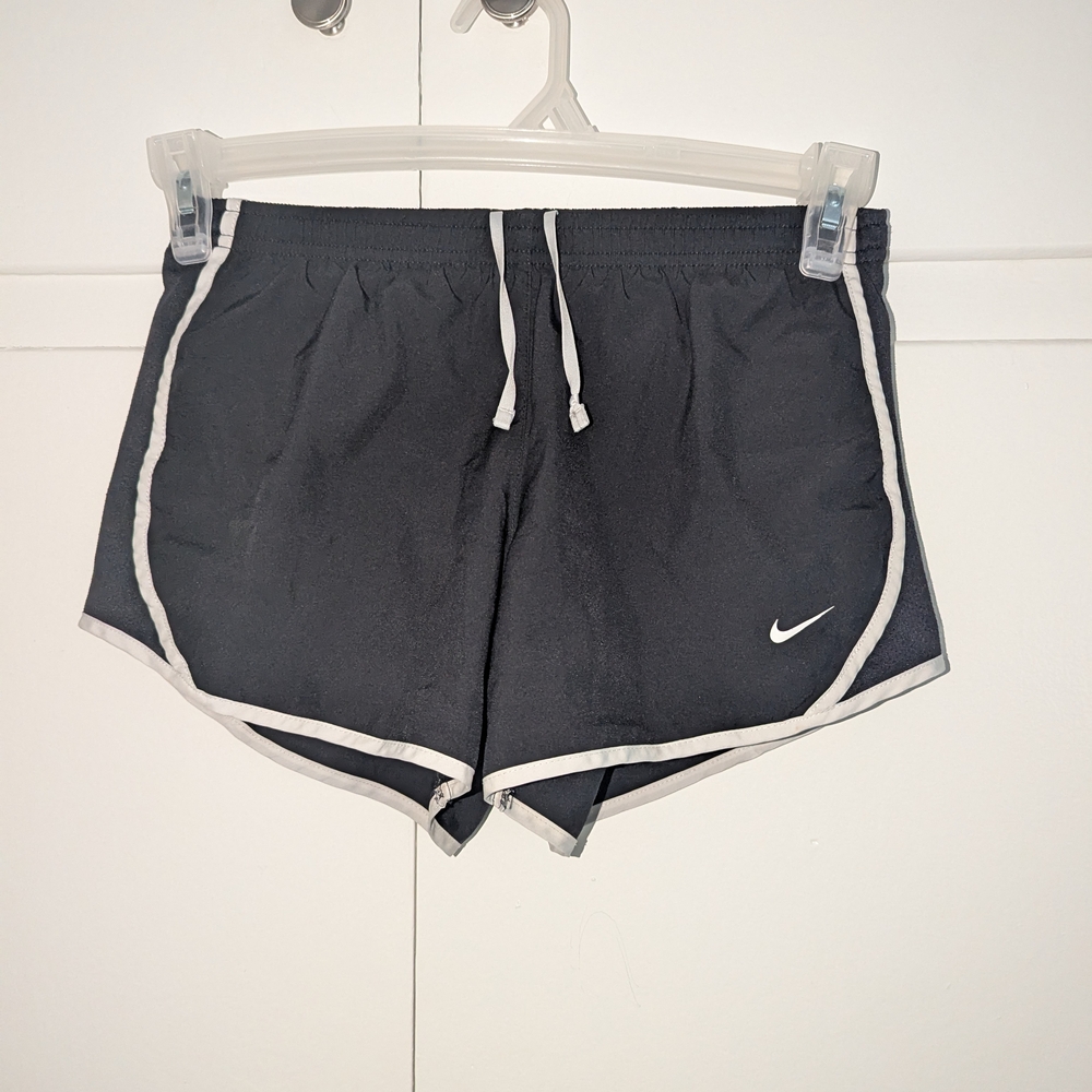 Nike Black Athletic Shorts with White Trim